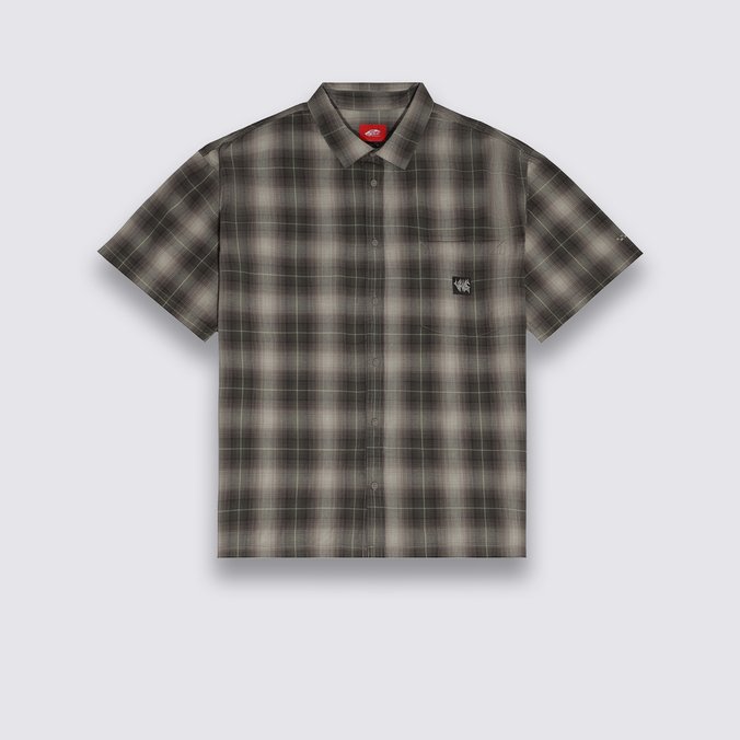 Camisa Skate Plaid Ss Woven Walnut