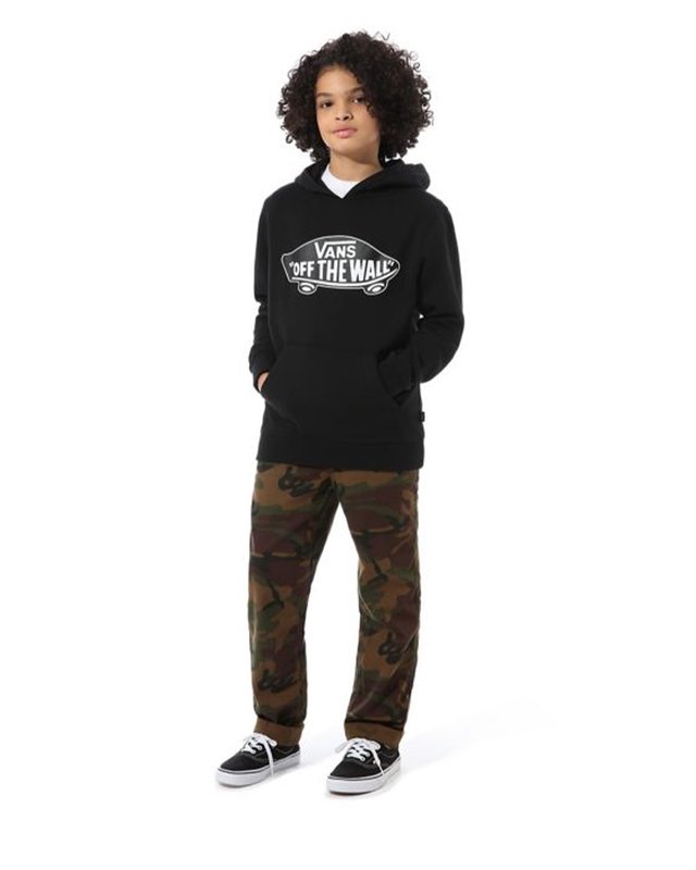 Moletom Otw Pullover Fleece Infantil Black White Outline
