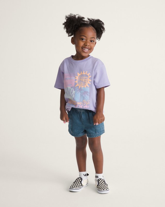 Short Infantil Joy Ruffled  Vintage Indigo