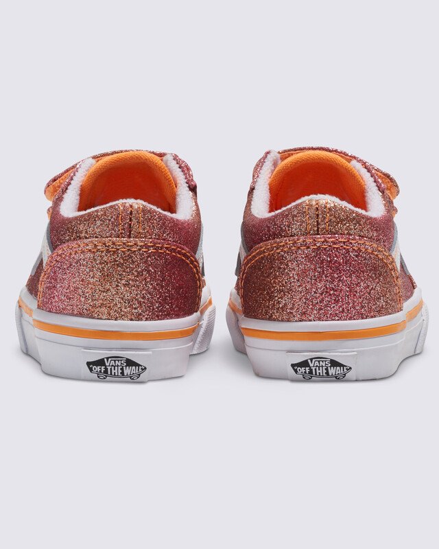 Tênis Old Skool V Infantil Sunrise Glitter Heart Tie Dye Multi White
