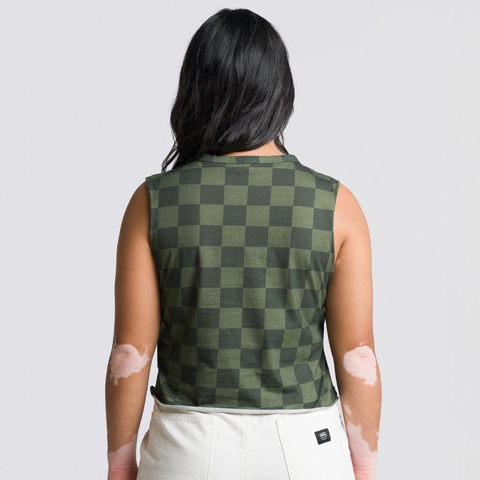 Camiseta Checker Olivine Tank Olivine
