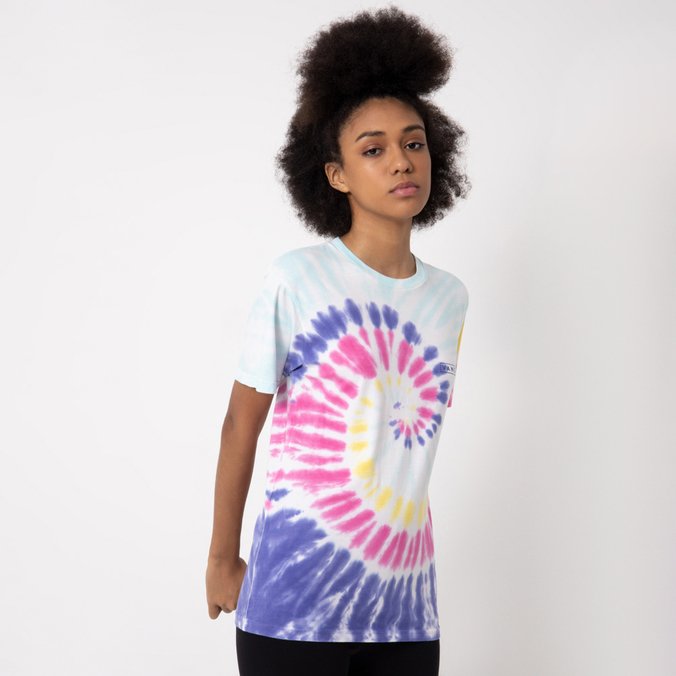 Camiseta Drop V Spiral Tie Dye Rainbow Spectrum
