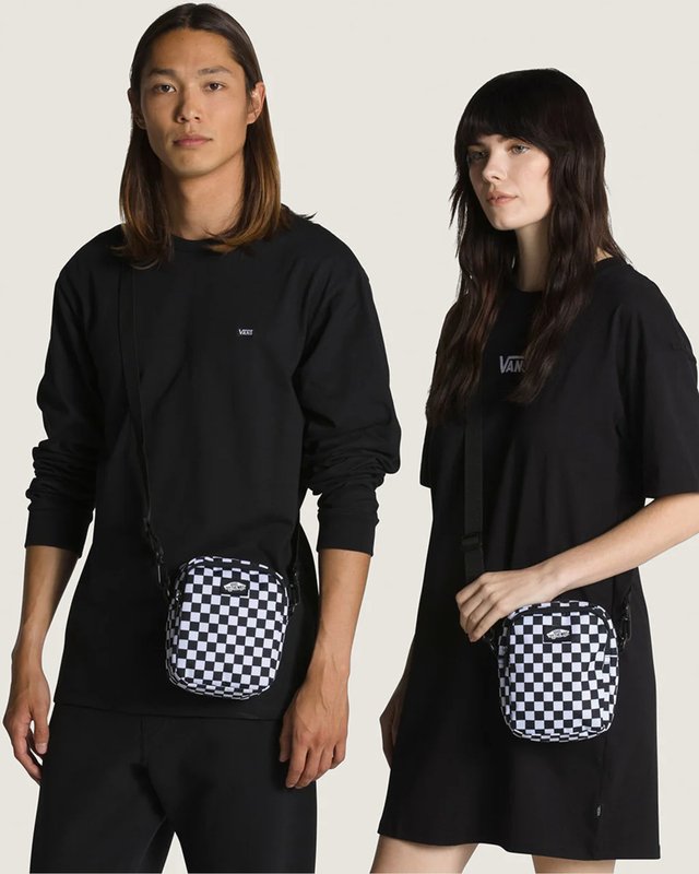 Bolsa Go Getter Crossbody Black White Checkerboard