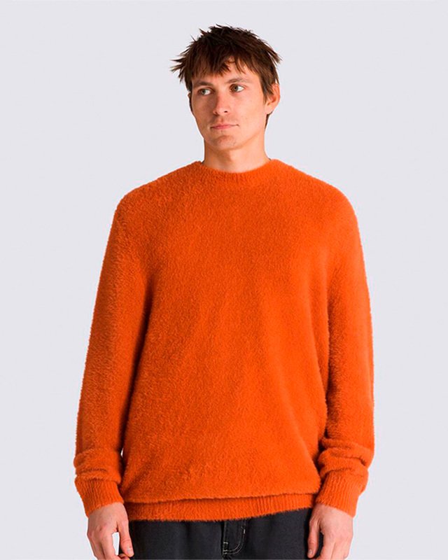Casaco Elmsford Solid Crew Cardigan Upland Auburn