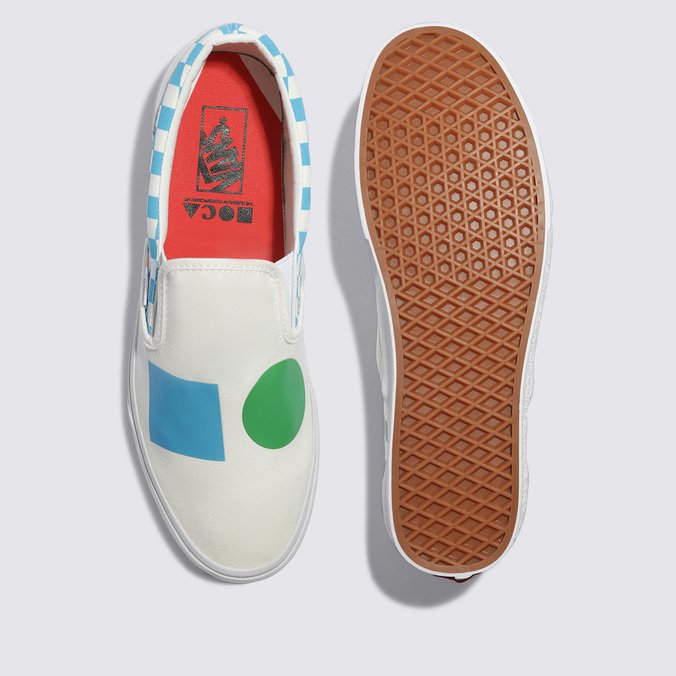 Tênis Slip-On Vans X Moca Logo Cyan