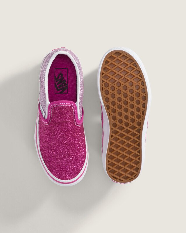 Tênis Slip-On Kids Glitter Rasp Raspberry Rose Infantil