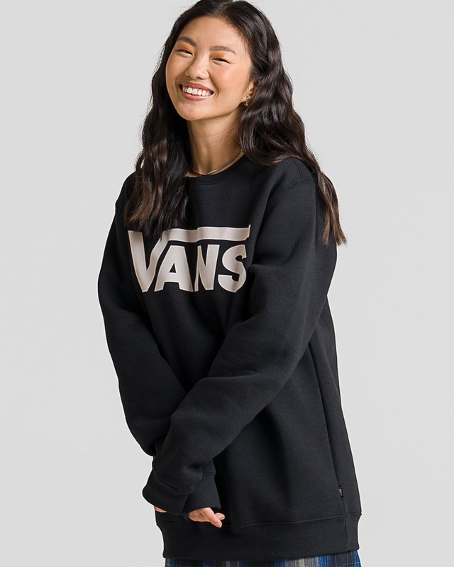 Moletom Vans Classic Crew Ll Black White