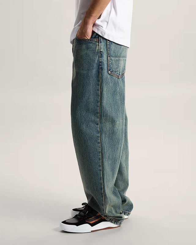 Calça Check 5 Loose Denim Dirty Wash