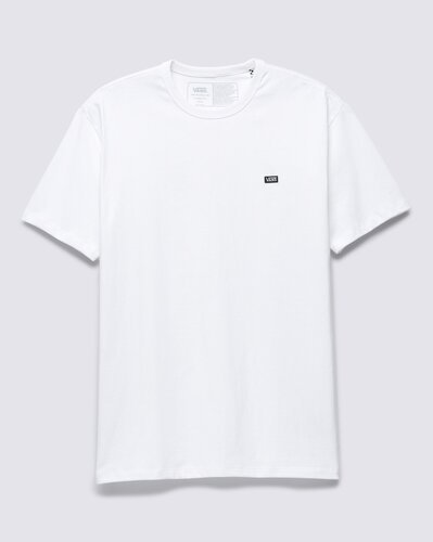 Confortável para usar todos os dias. Durável o suficiente para que você faça isso. Todo mundo precisa de uma camiseta em que possa confiar. A Camiseta Off The Wall Classic White de manga curta vai acabar com sua busca pela camiseta perfeita para que você possa se concentrar nas coisas mais importantes. Com uma estampa interna no padrão waffle - que afasta a umidade da pele - esta camiseta mantém você confortável e seco, enquanto o fio resistente proporciona durabilidade e minimiza o encolhimento. Com gola canelada e costuras reforçadas nos ombros, acabamentos premium da Vans, a camiseta branca traz aplicação de patch bordado preto com assinatura Vans, na altura do peito no lado esquerdo e vem com uma presilha em estampa checkerboard para pendurar em cabides. Tipo de caimento: clássico. O modelo tem 1,82m de altura e veste tamanho M.