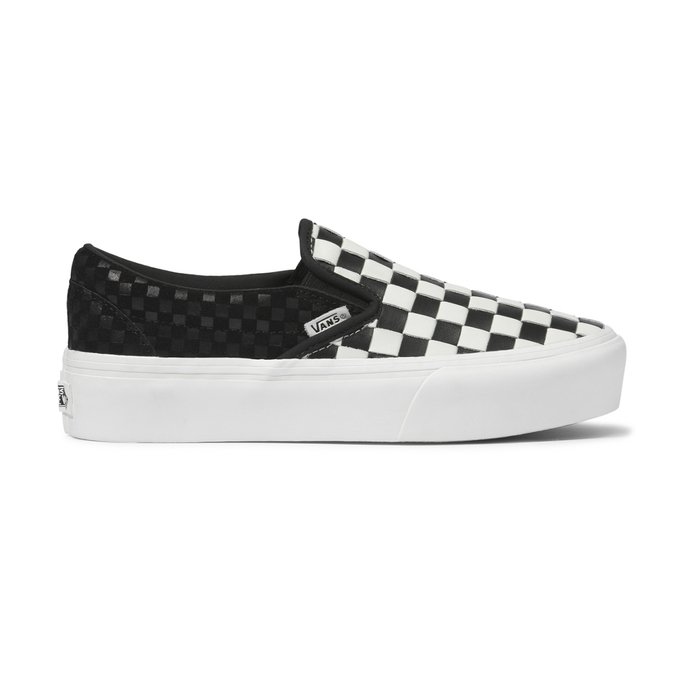 Tênis Classic Slip-On Platform Vans X Woven Checkerboard