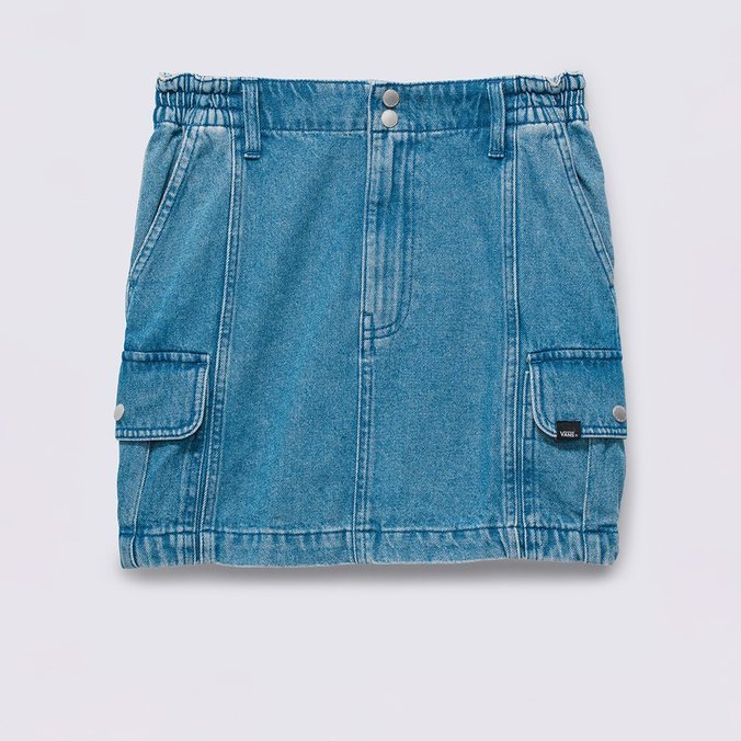 Saia Sidewalk Denim Skirt Stone Wash