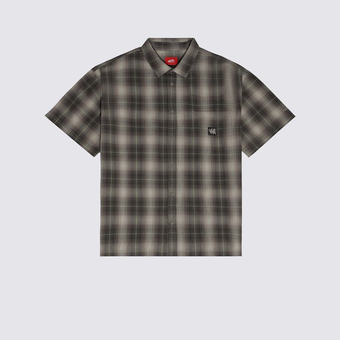 Camisa Skate Plaid Ss Woven Walnut