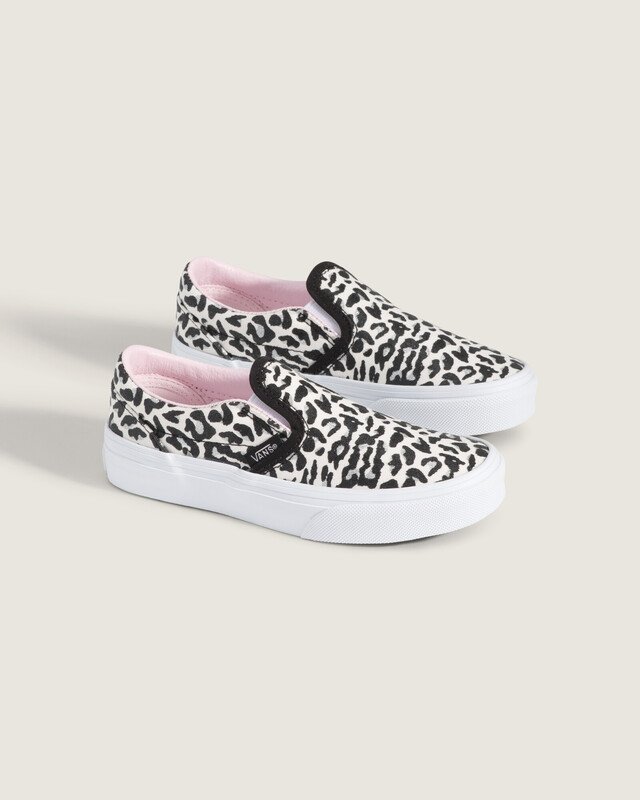 Tênis Slip-On Kids Leopard Glitter Pastel Pink Infantil