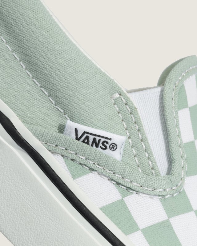 Tênis Slip-On Checkerboard Gray Olive