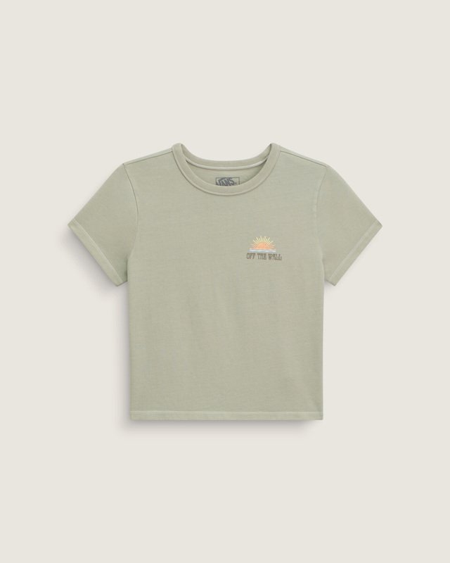 Camiseta Manga Curta Baby Tee Pipe Dream Soft Sage | Vans