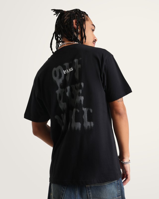 Camiseta Manga Curta Writing On The Wall Halloween Black