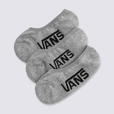 Combine os seus tênis Vans com o pack de meias que carrega o Lifestyle Vans por onde for. Pack com três pares que traz estilo para todos os seus clássicos Vans. A Meia Classic Super No Show 30/35 Heather Grey agrega estilo para todas as ocasiões. O pack possui três pares de meias soquetes em tecido estilo sapatilhas clássicas cinza. Traz assinatura Vans em “Drop V” estampada na sola. Os modelos vestem da numeração 30 ao 35.
