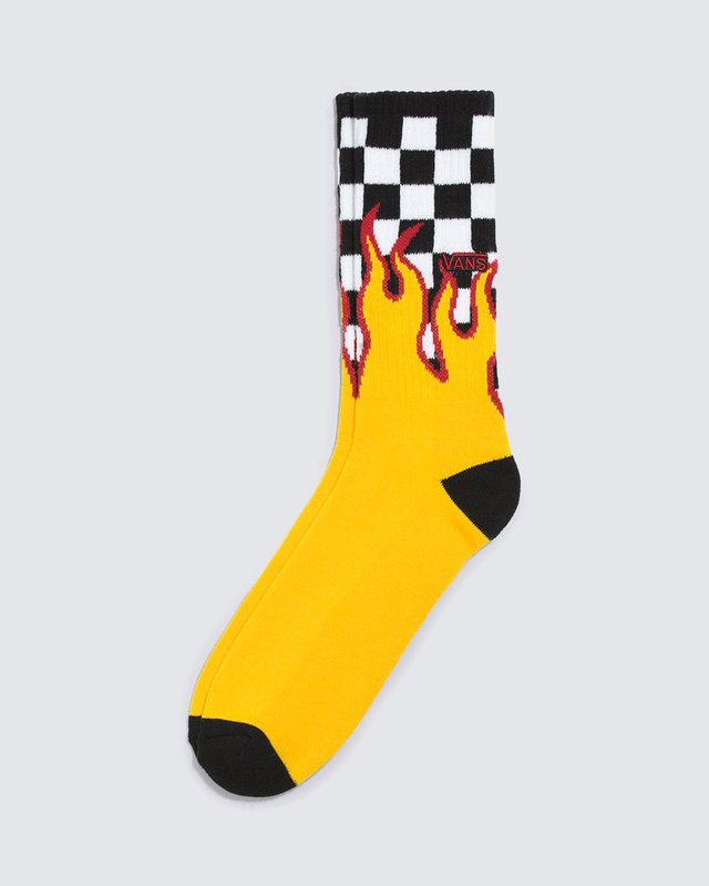 MEIA FLAME CHECKERBOARD CREW BLACK WHITE