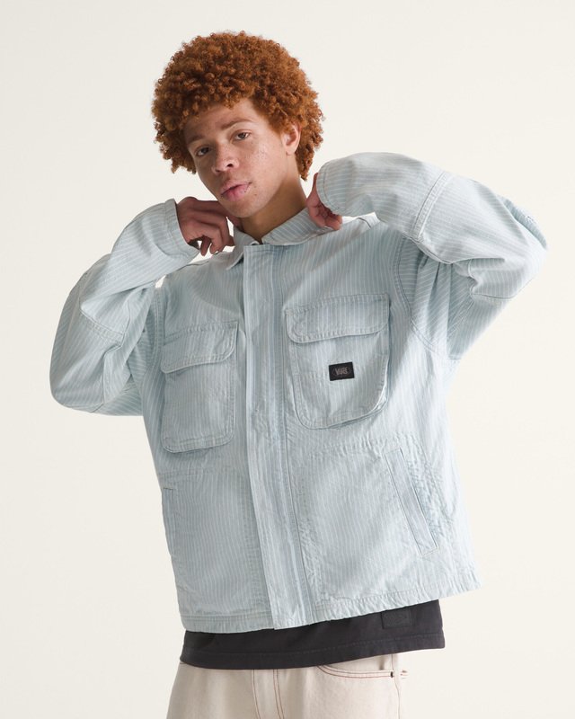 Jaqueta Stripe Umber Denim Blue Ice Stripe