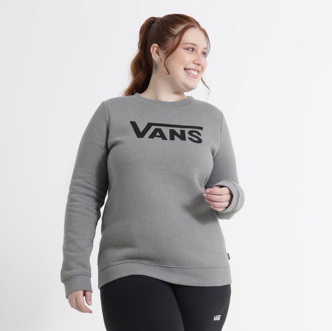 Moletom Classic V Bff Crew Grey Heather