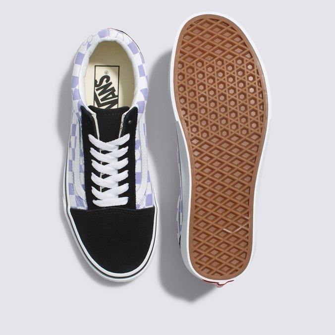 Tênis Old Skool Floral Checkerboard Lavender Black