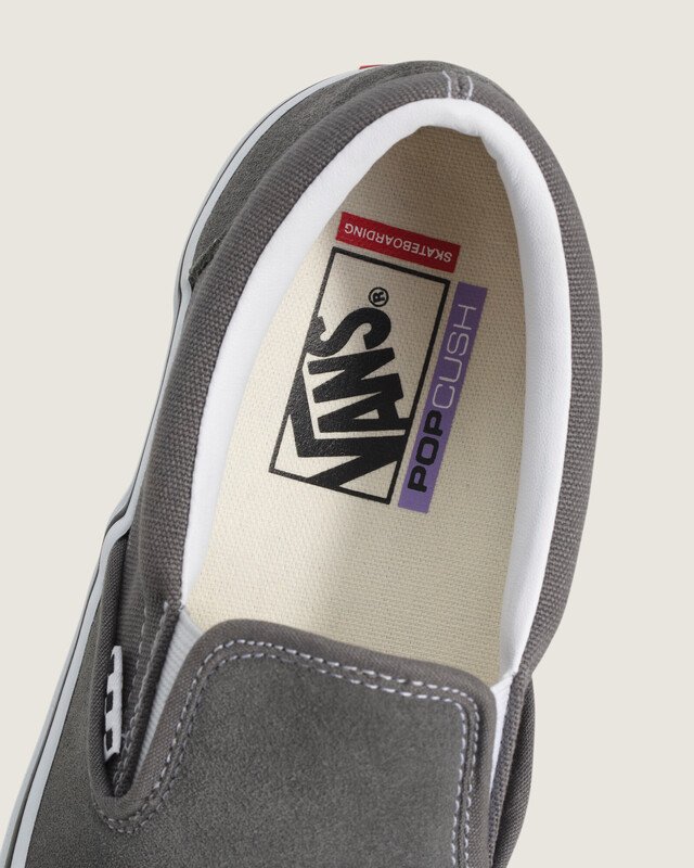 Tênis Skate Slip-On Pewter White