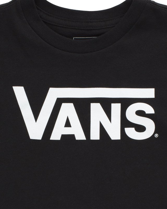 Camiseta Vans Classic Infantil Black White