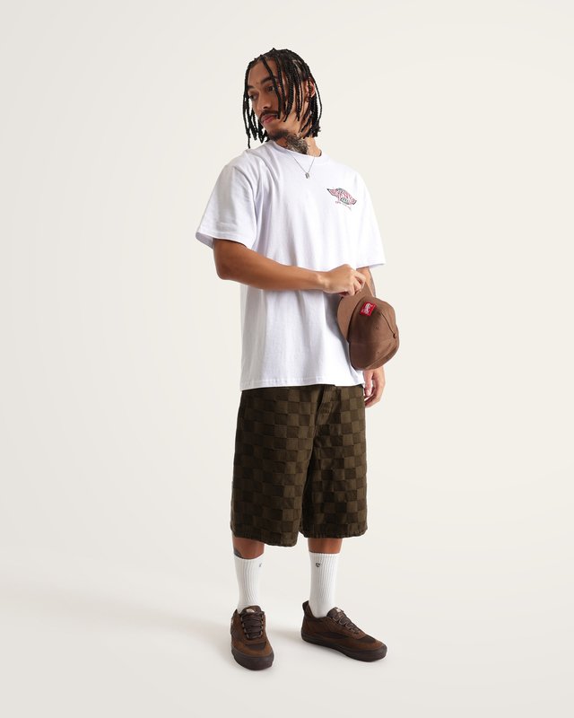 Bermuda Check-5 Baggy Denim Demitasse