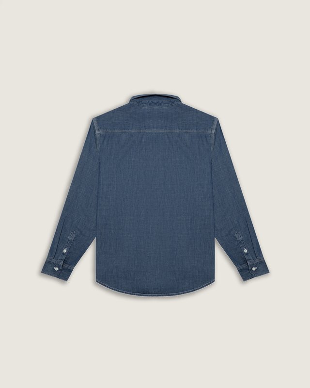 Camisa Manga Longa Lx Chambray Medium Indigo