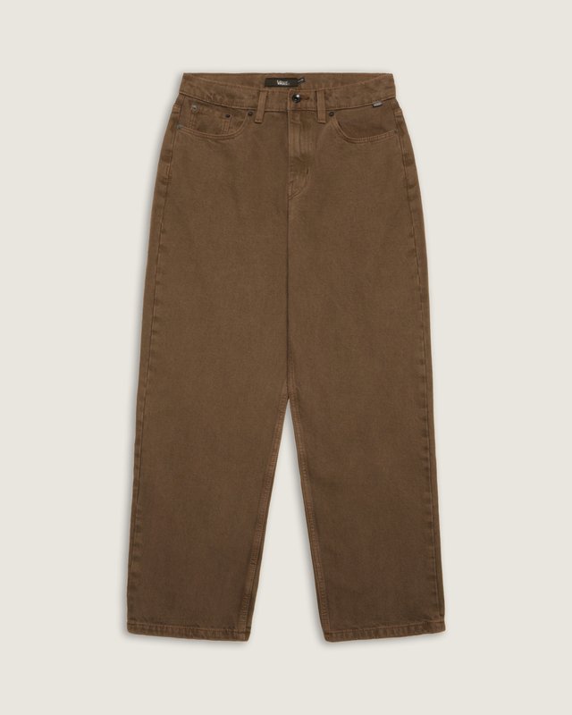 Calça Check 5 Loose Denim Dark Brown
