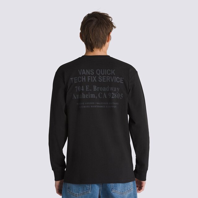 Camiseta Quick Service Ls Nostalgic Digital Black