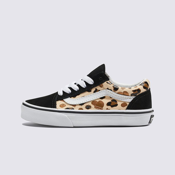 Tênis Old Skool Leopard Glitter Black Brown Infantil