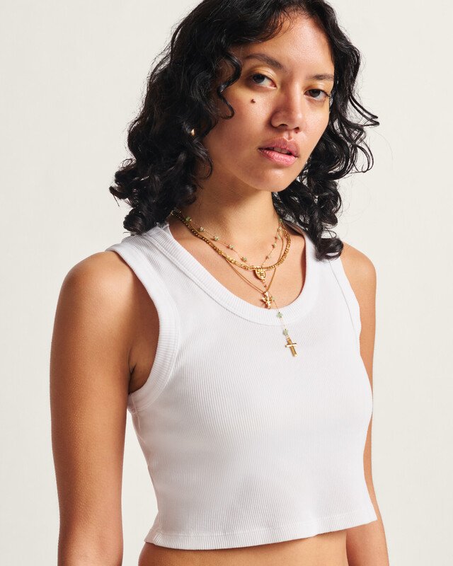 Regata Drew Rib White