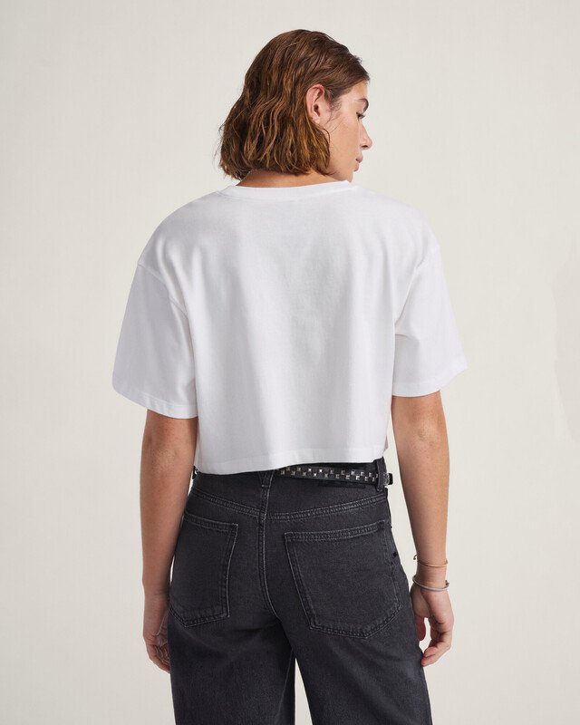 Camiseta Rhythm Relaxed Crop Ss White