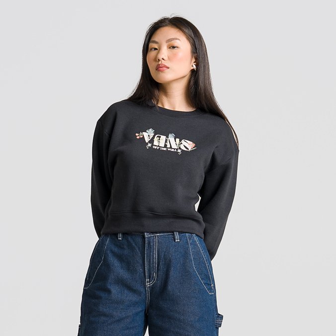 Moletom Micro Ditsy Crew Black