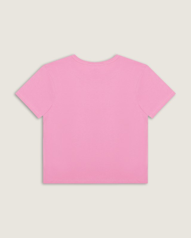 Camiseta Manga Curta Baby Tee Classic Script  Pink Fizz