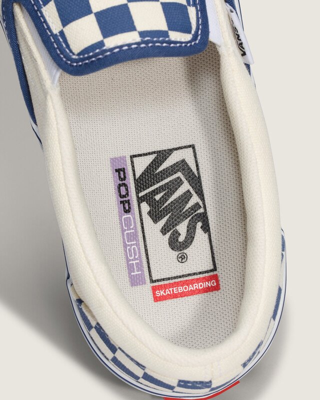 Tênis Skate Slip-On Blue Checkerboard