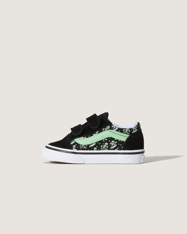 Tênis Old Skool Kids Glow Cosmic Cruisers Black Green Infantil