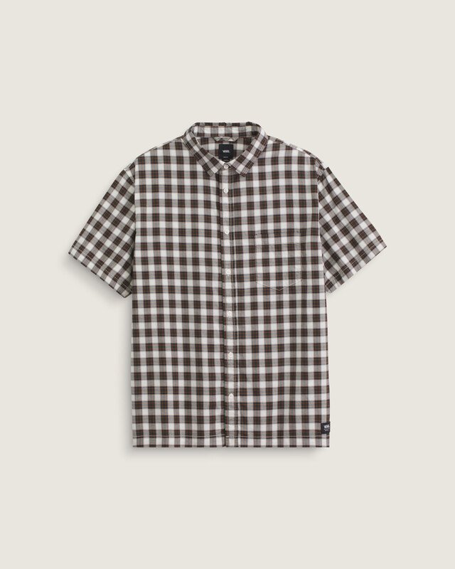 Camisa Monte Plaid Ss Woven Egret