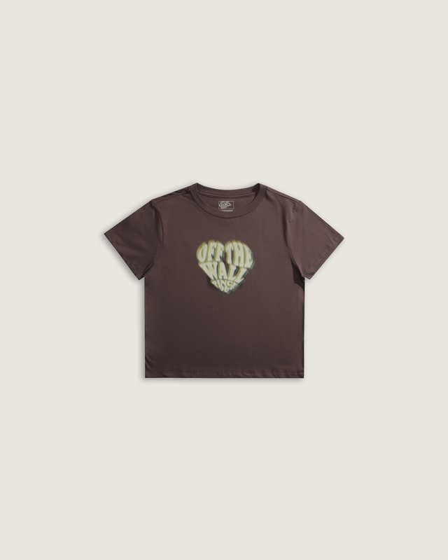 Camiseta Manga Curta Heartbeats Port Brown