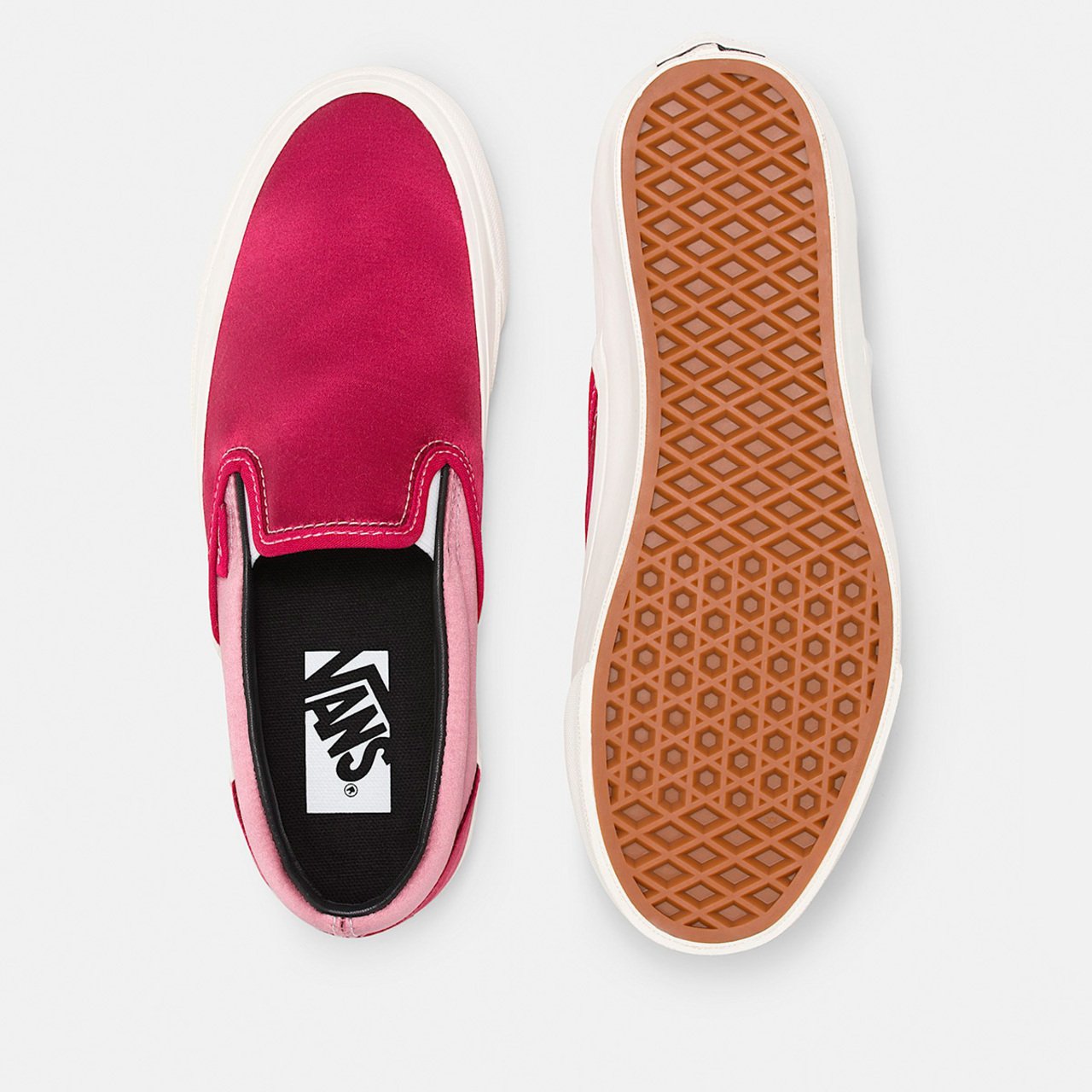 国内配送 VANS SLIP-ON REISSUE 98 LX SATIN CHERRIES Vans LX Slip-On Reissue 98 in Satin Cherries Vans
