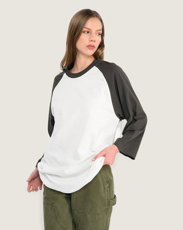 Camiseta Manga 3/4 Lx Raglan Faded Black Egret