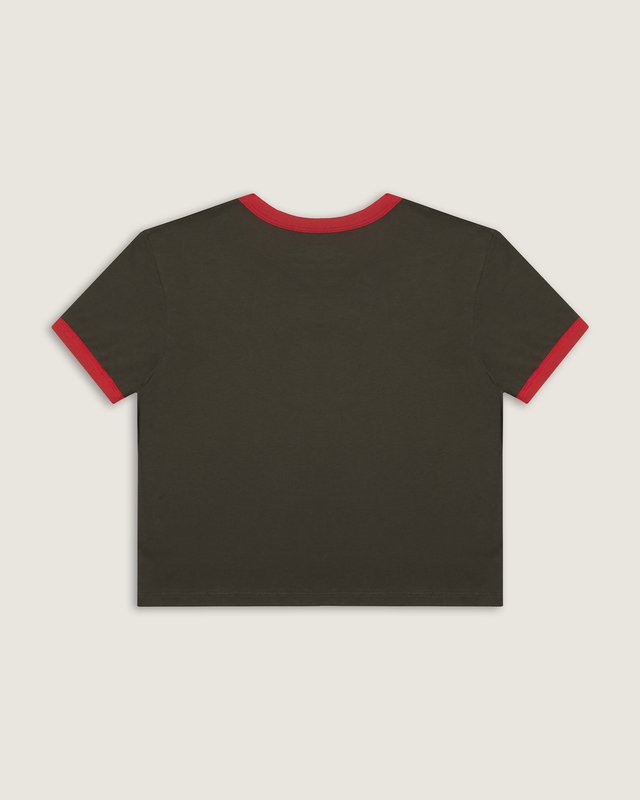 Camiseta Manga Curta Ringer Tee Faded Black