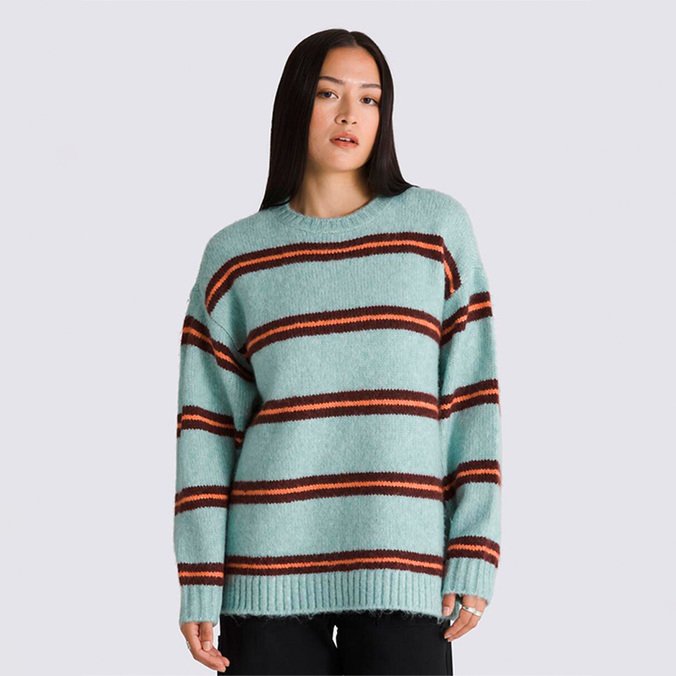 Casaco Susan Stripe Crew Gray Mist