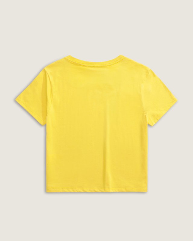 Camiseta Manga Curta Baby Tee Classic Script  Spicy Mustard