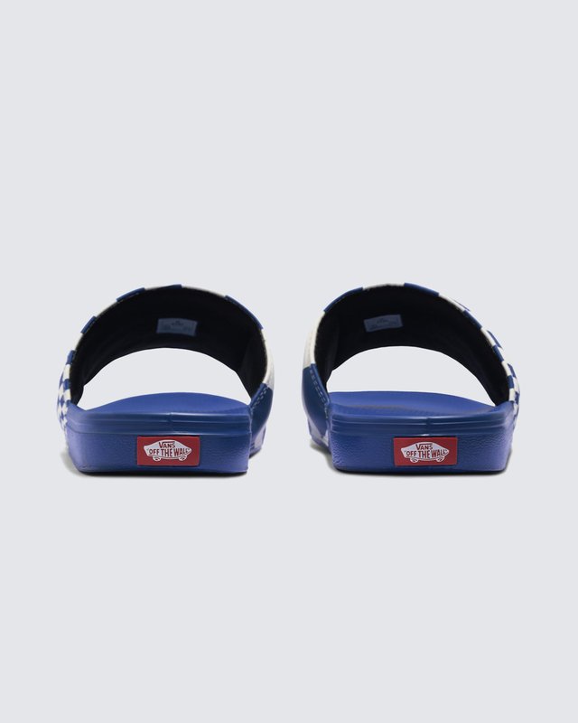 Chinelo Slide-On Radial Checkerboard Classic Navy