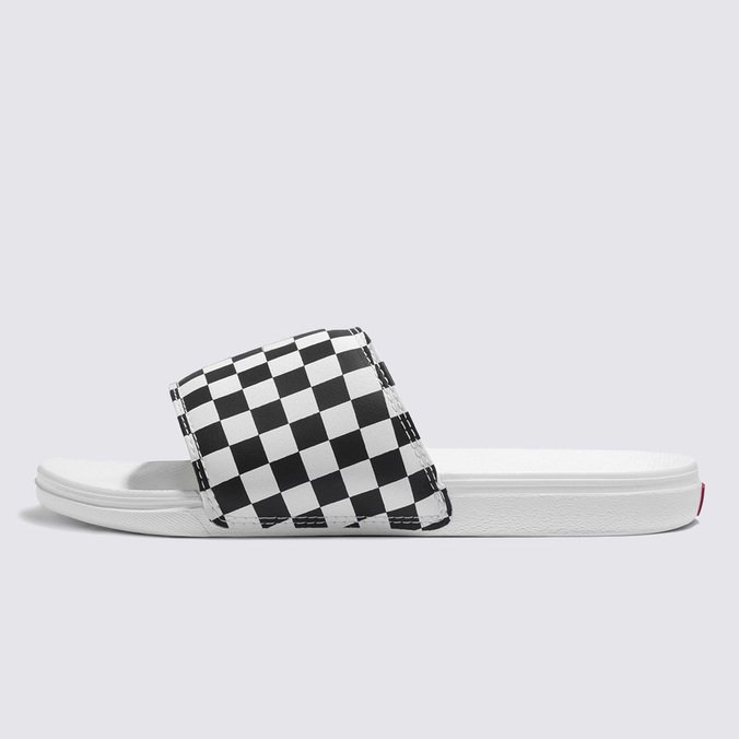 Chinelo Slide-On La Costa Checkerboard Black Marshmallow