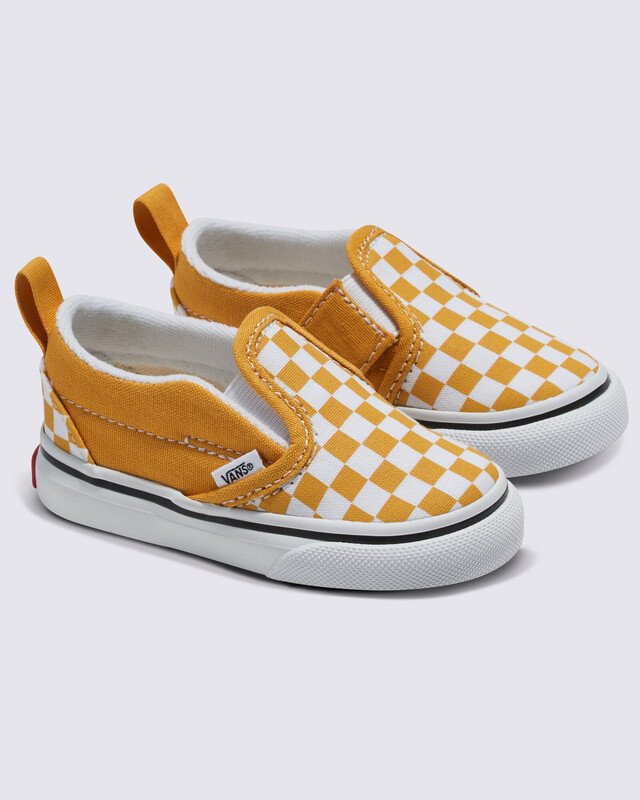 Tênis Slip-On V Infantil Checkerboard Golden Glow