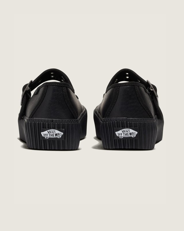 Tênis Mary Jane Creeper Grunge Core Black Leather