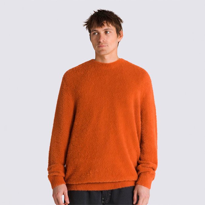 Casaco Elmsford Solid Crew Cardigan Upland Auburn